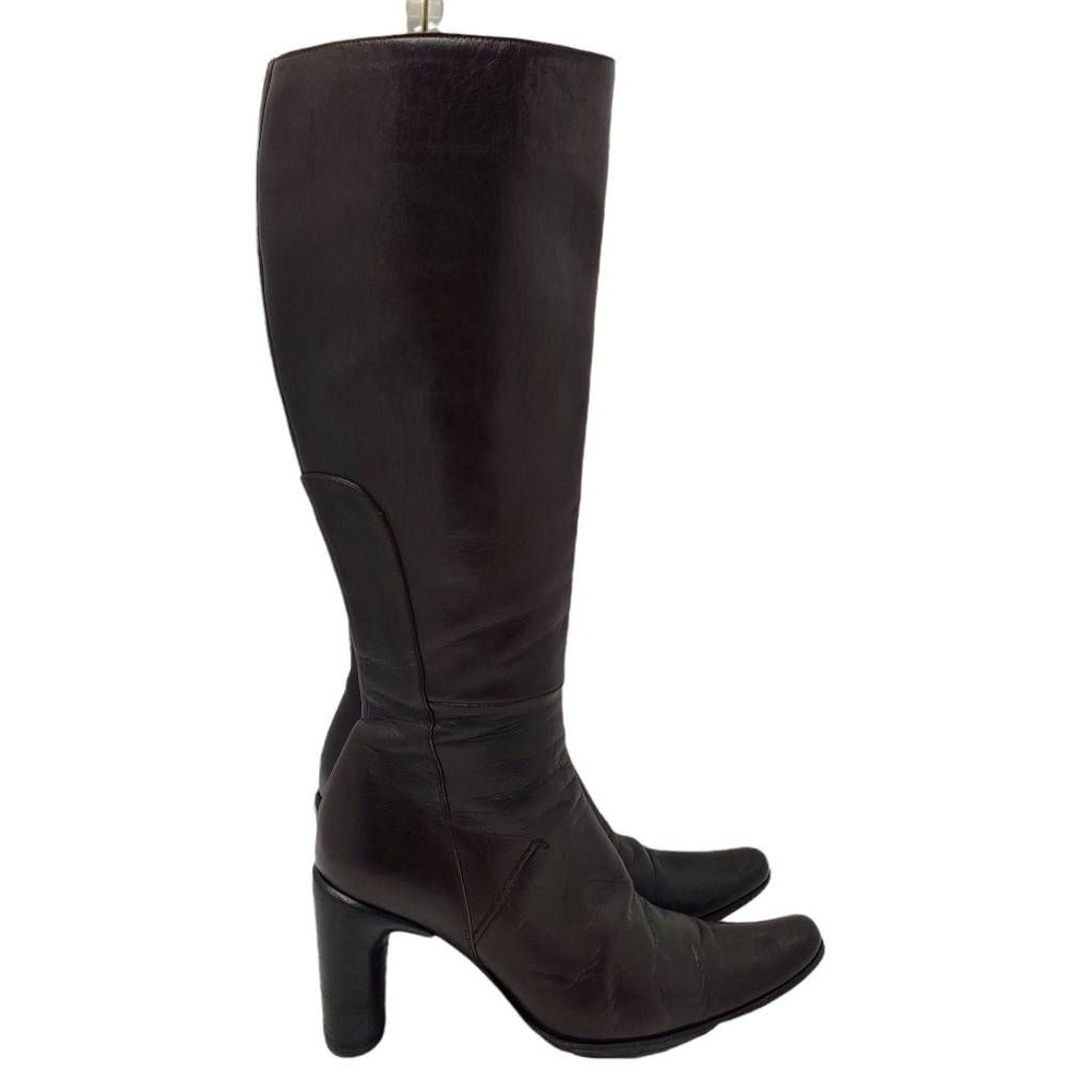 CNC Costume National Womens Tall Knee High Leather Boots Brown Size 36.5